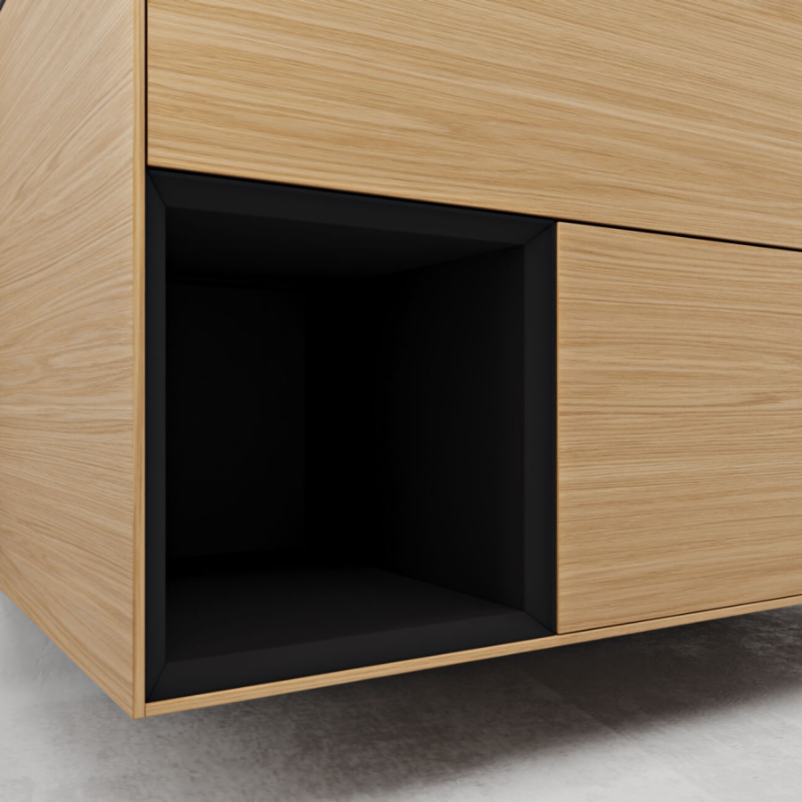 Тумба подвесная со столешницей DENALI WOOD 1200