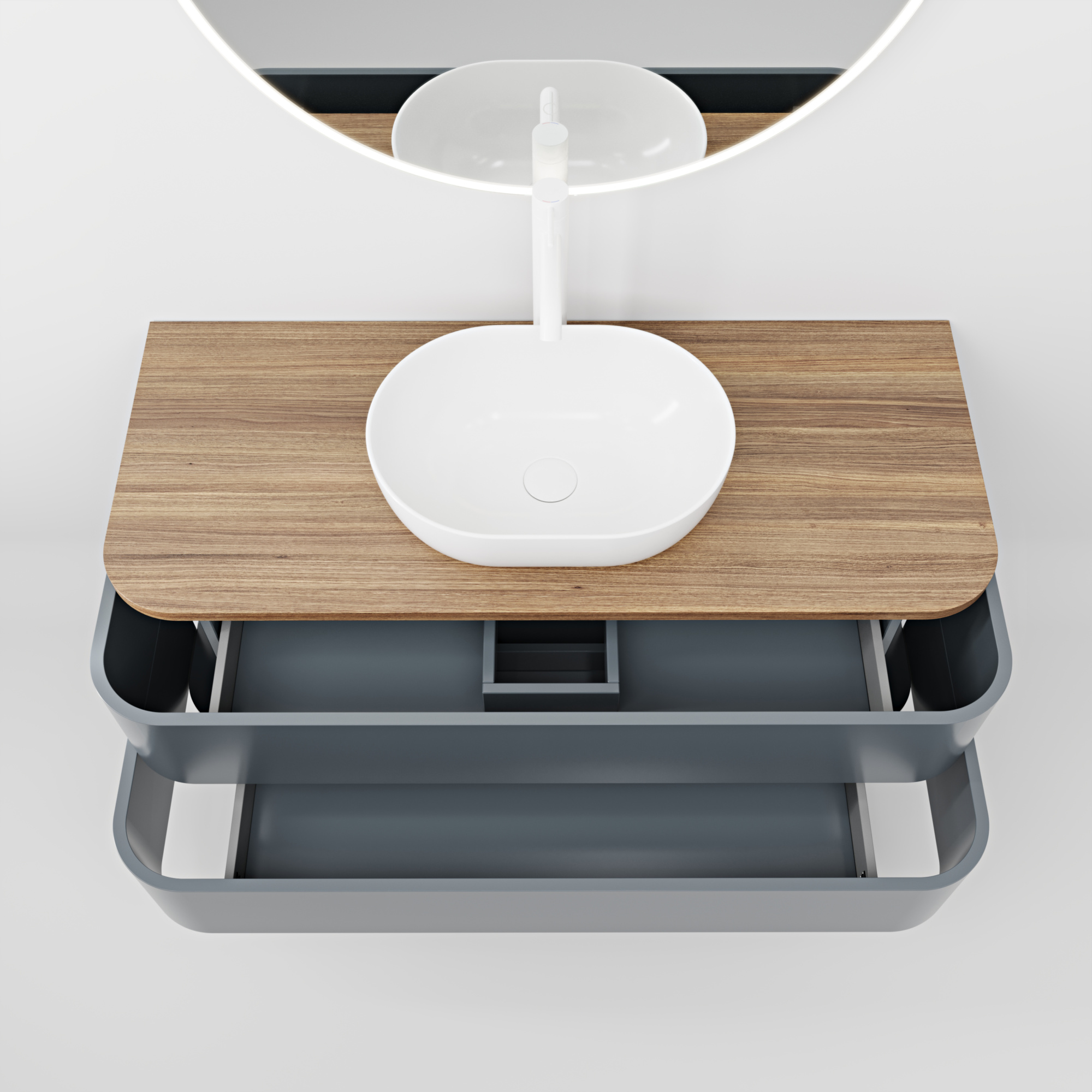 Тумба подвесная со столешницей VENTO 1200