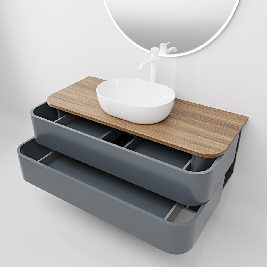 Тумба подвесная со столешницей VENTO 1200