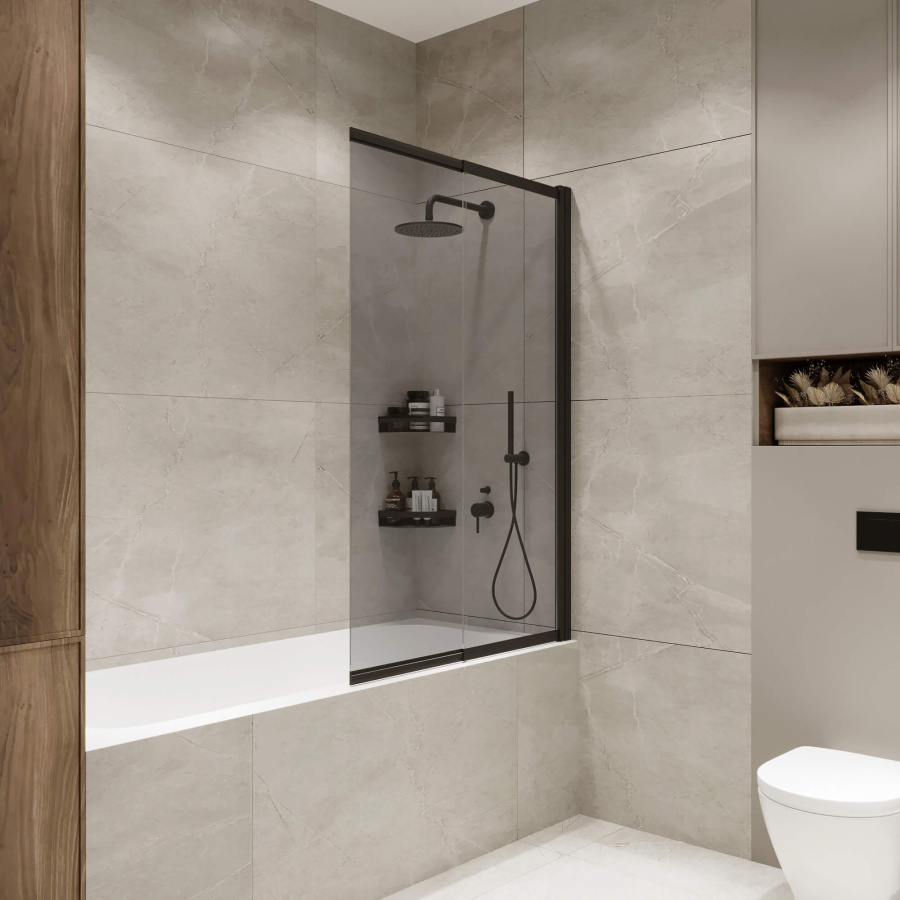 Шторка на ванну слайдер Mebelvann Ben 801 145х100